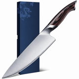 VEYUNA Chef’s Knife – 8-Inch Japanese High Carbon Steel Food Prep Knife