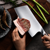 VEYUNA Cleaver Knife – 7-Inch High Carbon Steel Food, Meat & Vegetable Chopper