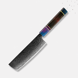 VEYUNA Nakiri Knife – 7-Inch Damascus Steel Food Prep Knife for Vegetables