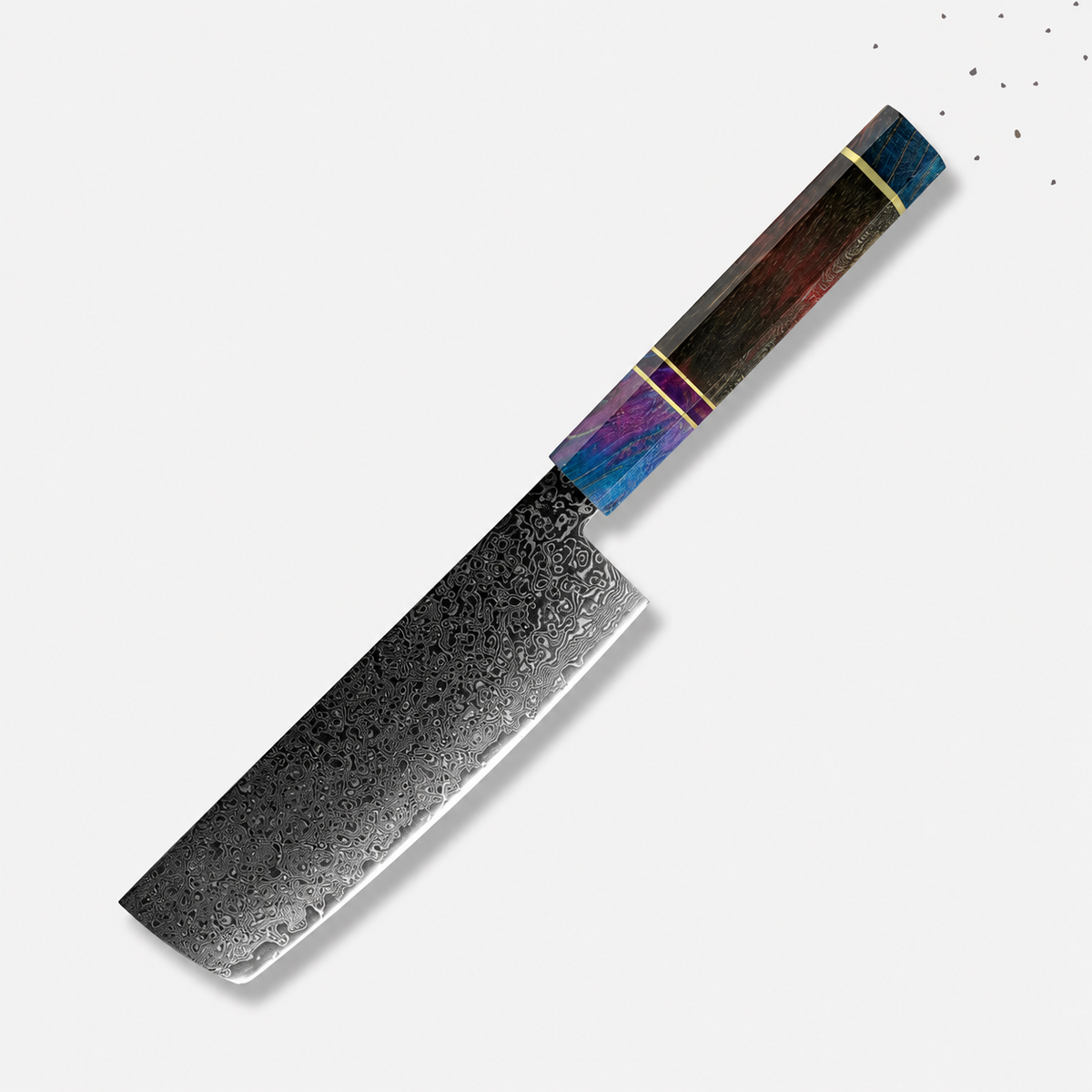 VEYUNA Nakiri Knife – 7-Inch Damascus Steel Food Prep Knife for Vegetables