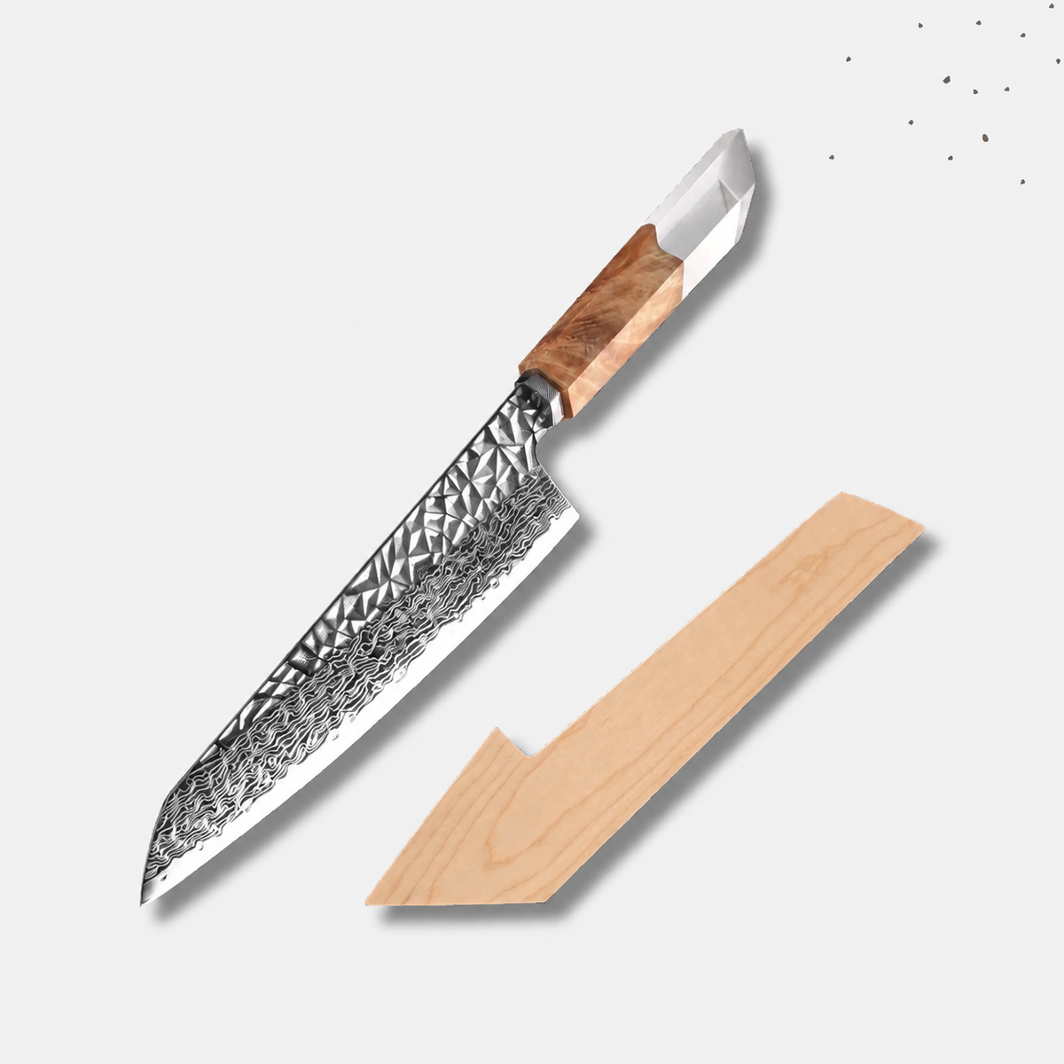 VEYUNA Damascus Steel Knife – Razor-Sharp Food Prep Blade with Ergonomic Handle