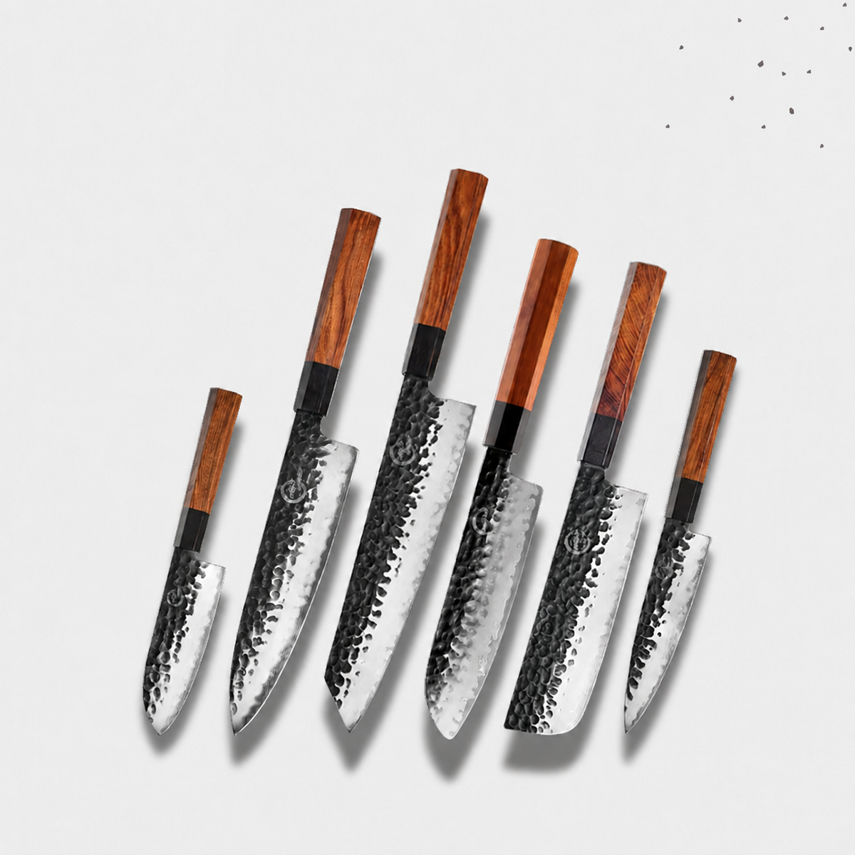 VEYUNA Japanese Knife Set – 6-Piece Artisan Food Prep Knives, High-Carbon Steel Gift Set