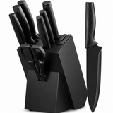 VEYUNA 5-Piece Food Knife Set, Anti-Rust Steel, Blade Guards & Sharpener