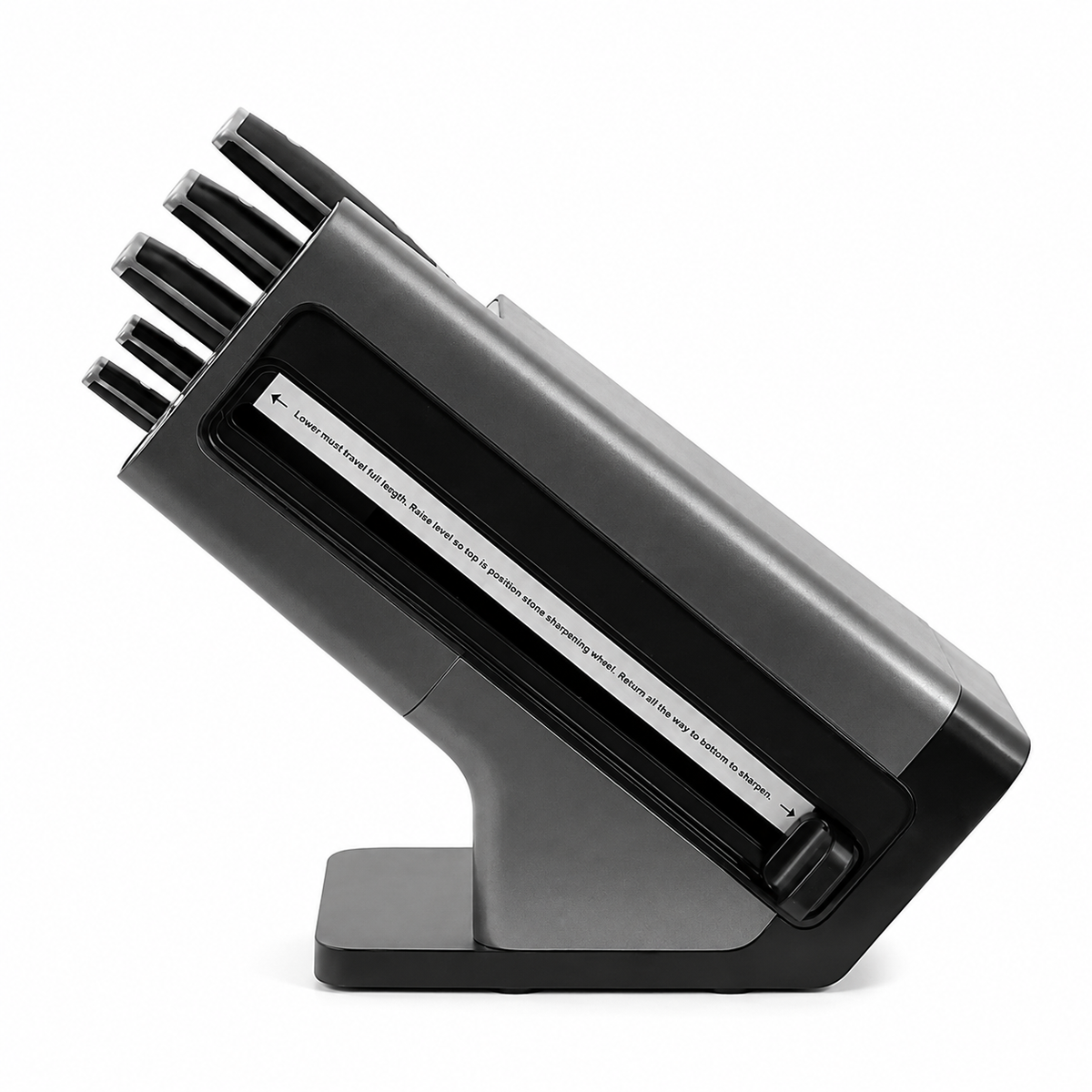 VEYUNA 5-Piece Knife Block Set – Built-In Sharpener for Fresh Food Prep