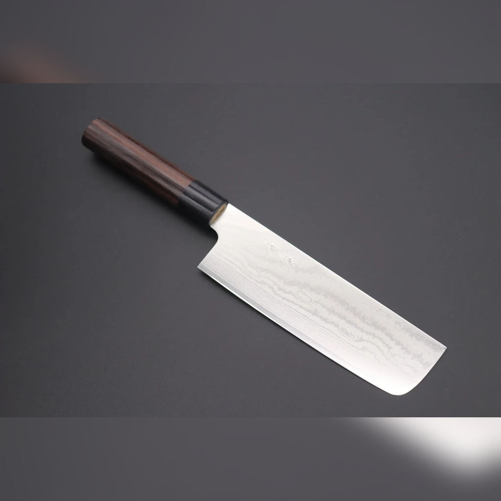 VEYUNA Nakiri Knife 165mm – Damascus Steel for Fresh Food Prep