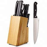 VEYUNA 14-Piece Food Knife Set, Stainless Steel Blades with Storage Block