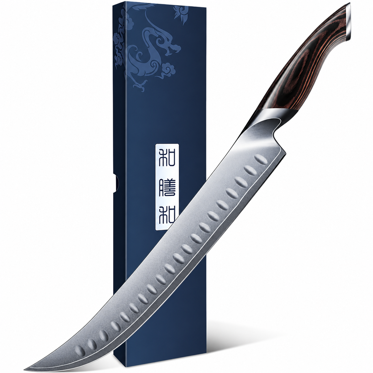 VEYUNA Carving Knife – 12-Inch High Carbon Steel Food & Meat Slicer