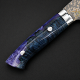 VEYUNA Nakiri Knife 165mm – VG-10W Golden Rainbow Damascus for Food Prep