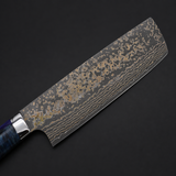 VEYUNA Nakiri Knife 165mm – VG-10W Golden Rainbow Damascus for Food Prep