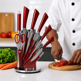 VEYUNA Knife Set 8-Piece – Stainless Steel Blades for Fresh Food Prep