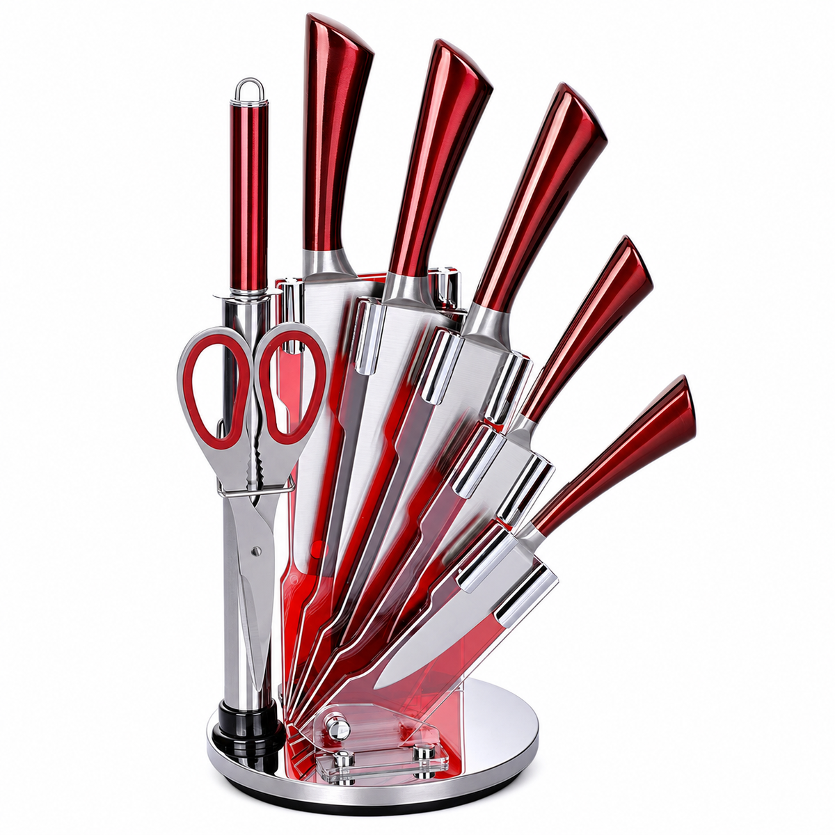 VEYUNA Knife Set 8-Piece – Stainless Steel Blades for Fresh Food Prep