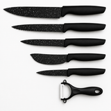 VEYUNA Knife Set 5-Piece – Granite-Coated Blades for Fresh Food Prep