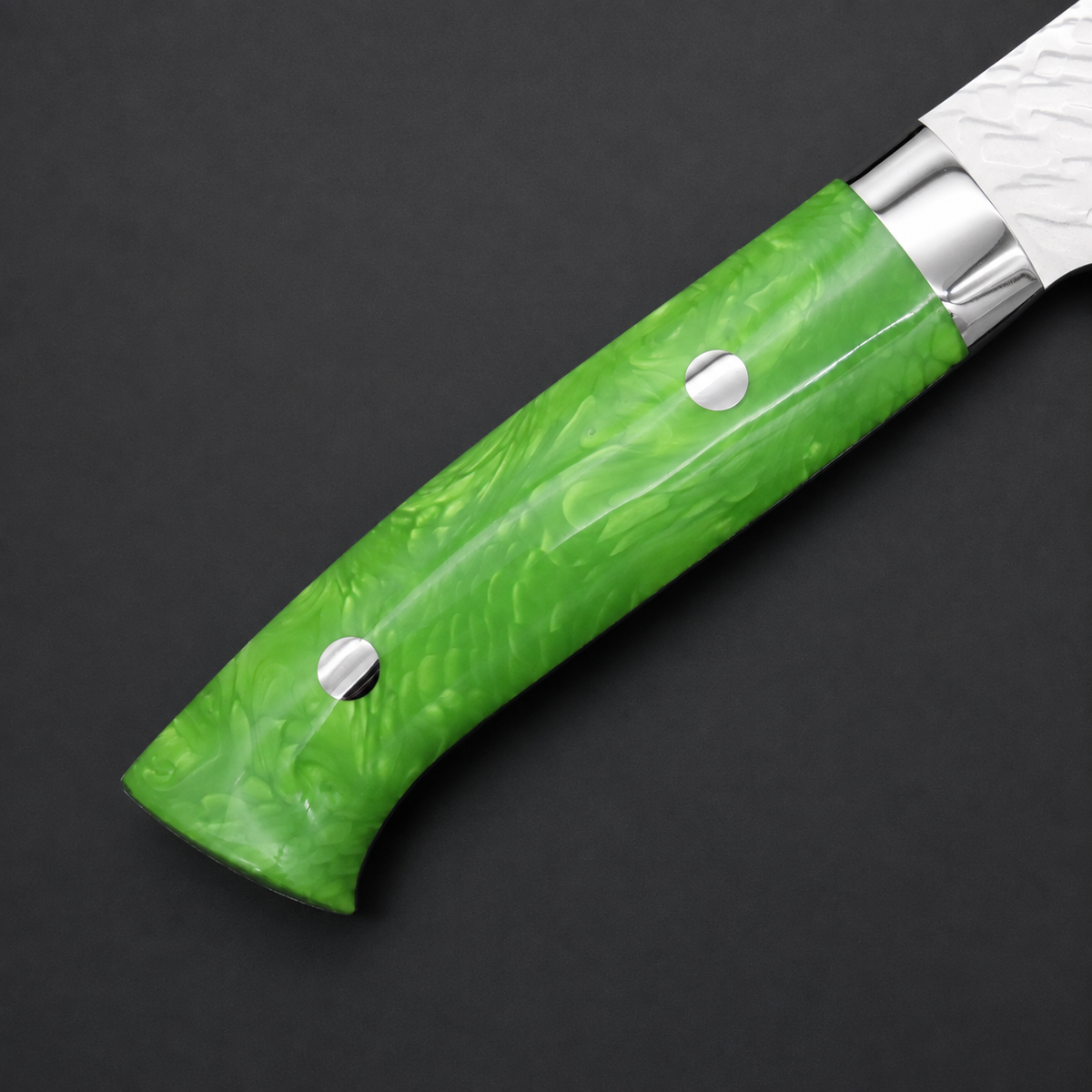 VEYUNA Nakiri Knife 165mm – San-Mai Hammered Steel for Fresh Food Prep