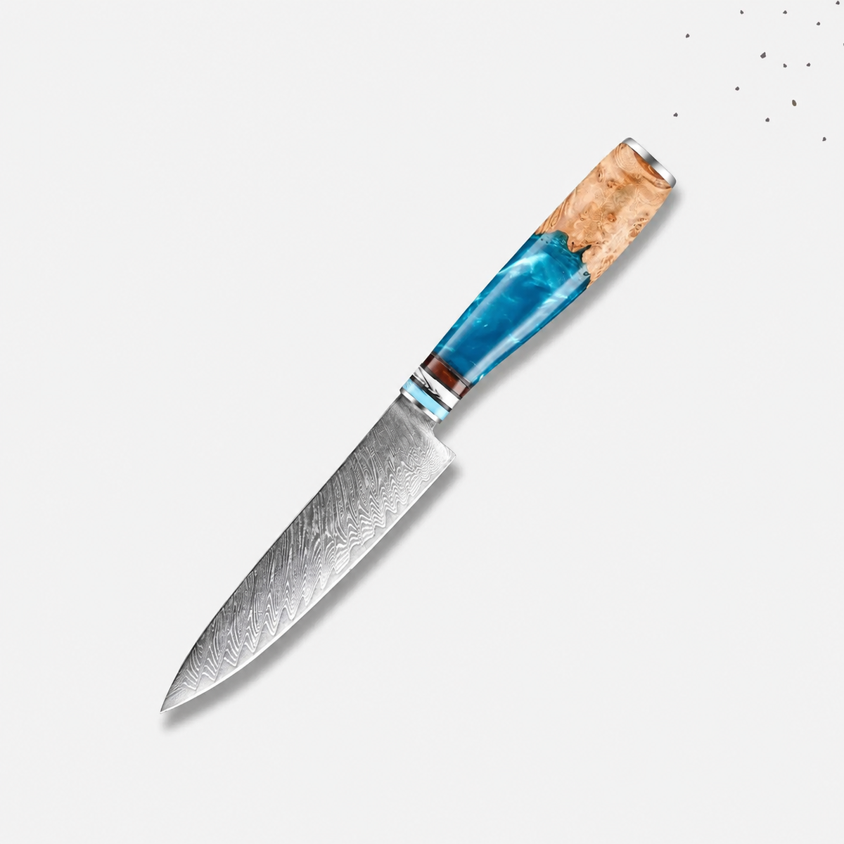VEYUNA Utility Knife – 5-Inch Damascus Steel Food Prep Knife for Meat & Vegetables