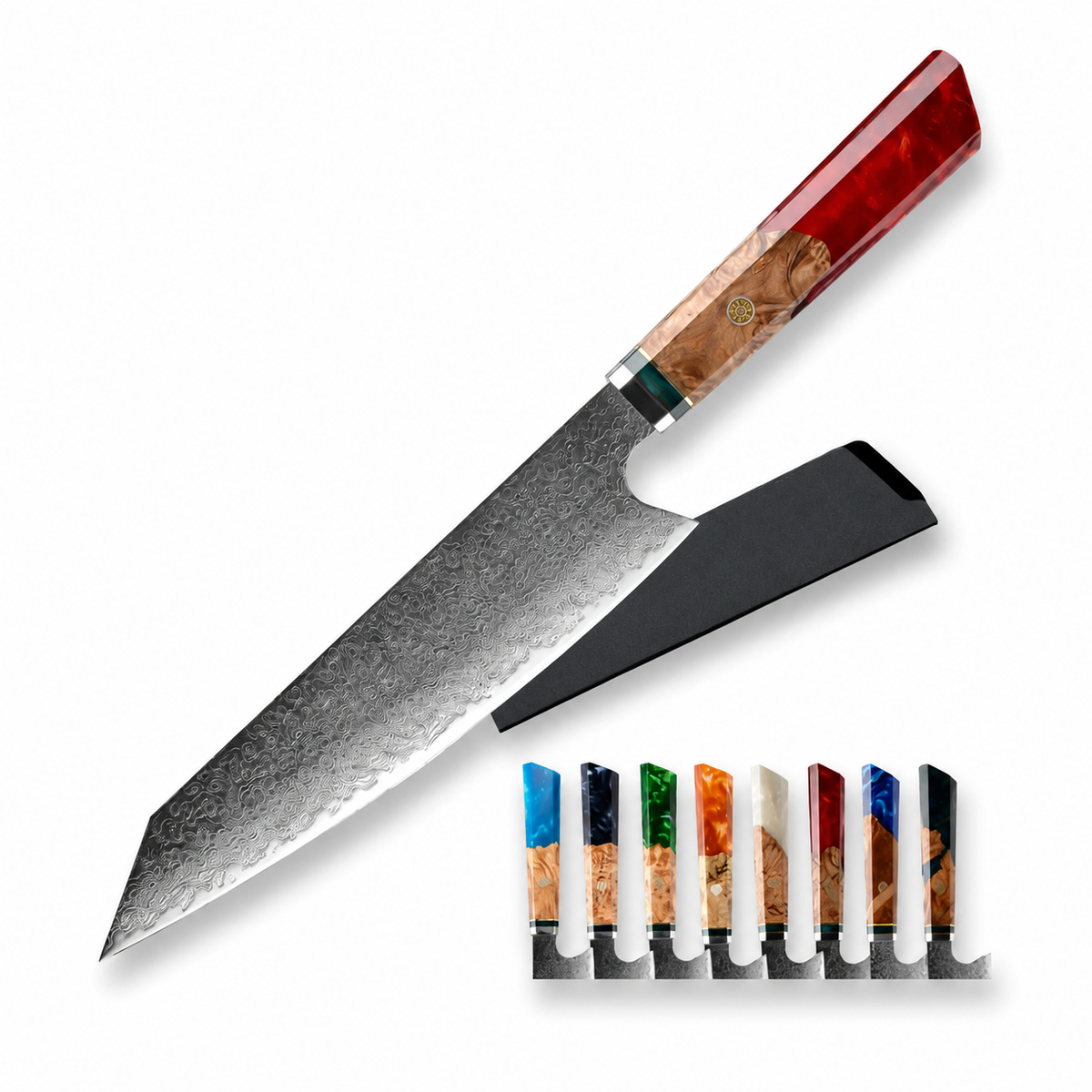 VEYUNA Kiritsuke Knife Collection – Premium Damascus Steel Food Prep Knife