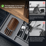 VEYUNA Knife Set 7-Piece – High-Carbon Steel with Foldable Magnetic Block for Food Prep
