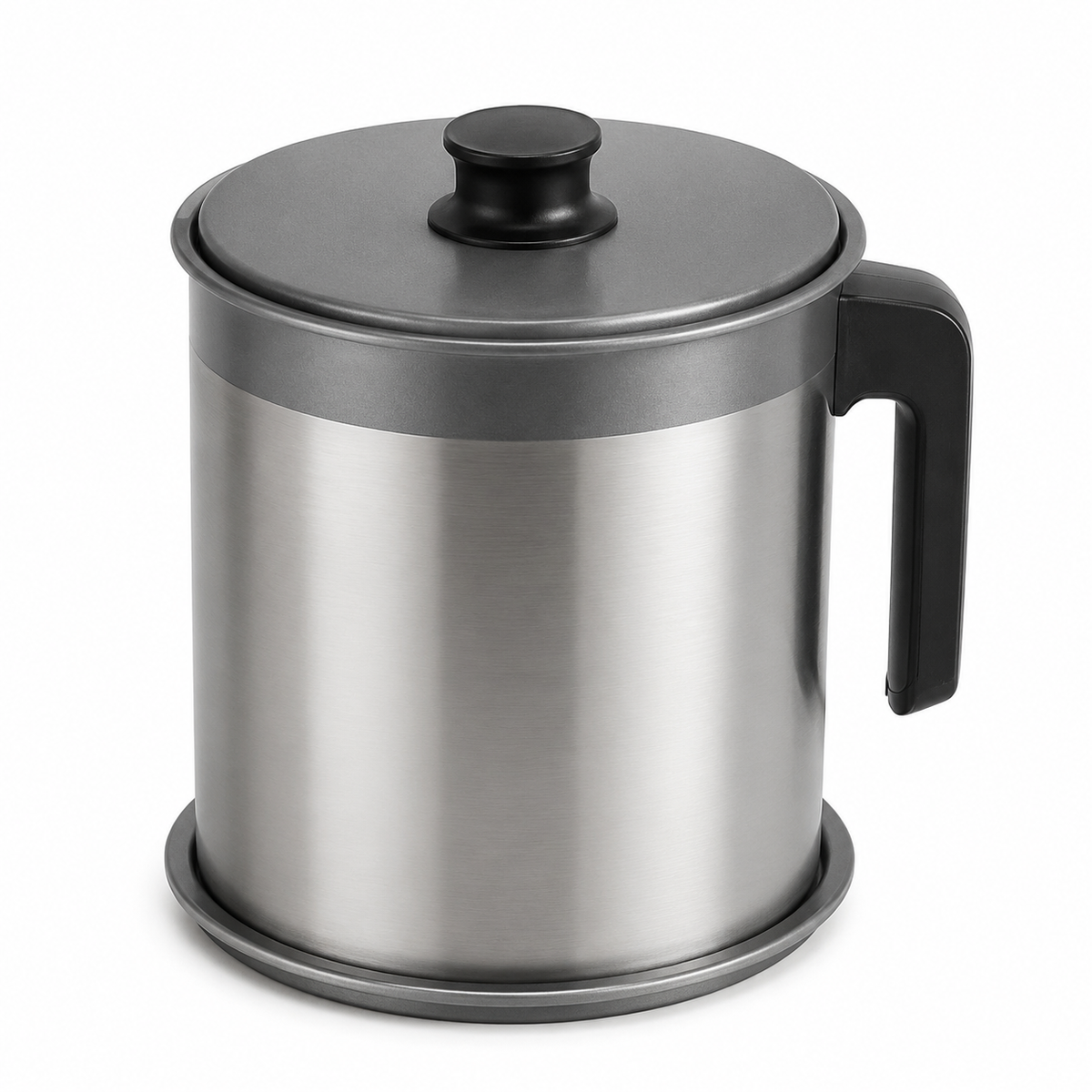 VEYUNA Stainless Steel Oil Filter Pot with Strainer Lid Handle for Cooking Oil Storage