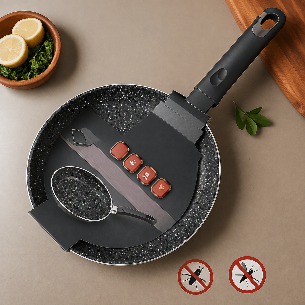 VEYUNA Pancake Frying Pan – Granite Nonstick Skillet, Induction Ready, Easy Clean, Home