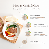 VEYUNA Ceramic Nonstick Pan Set with Lids – 3-Piece Induction Cookware for Food Prep