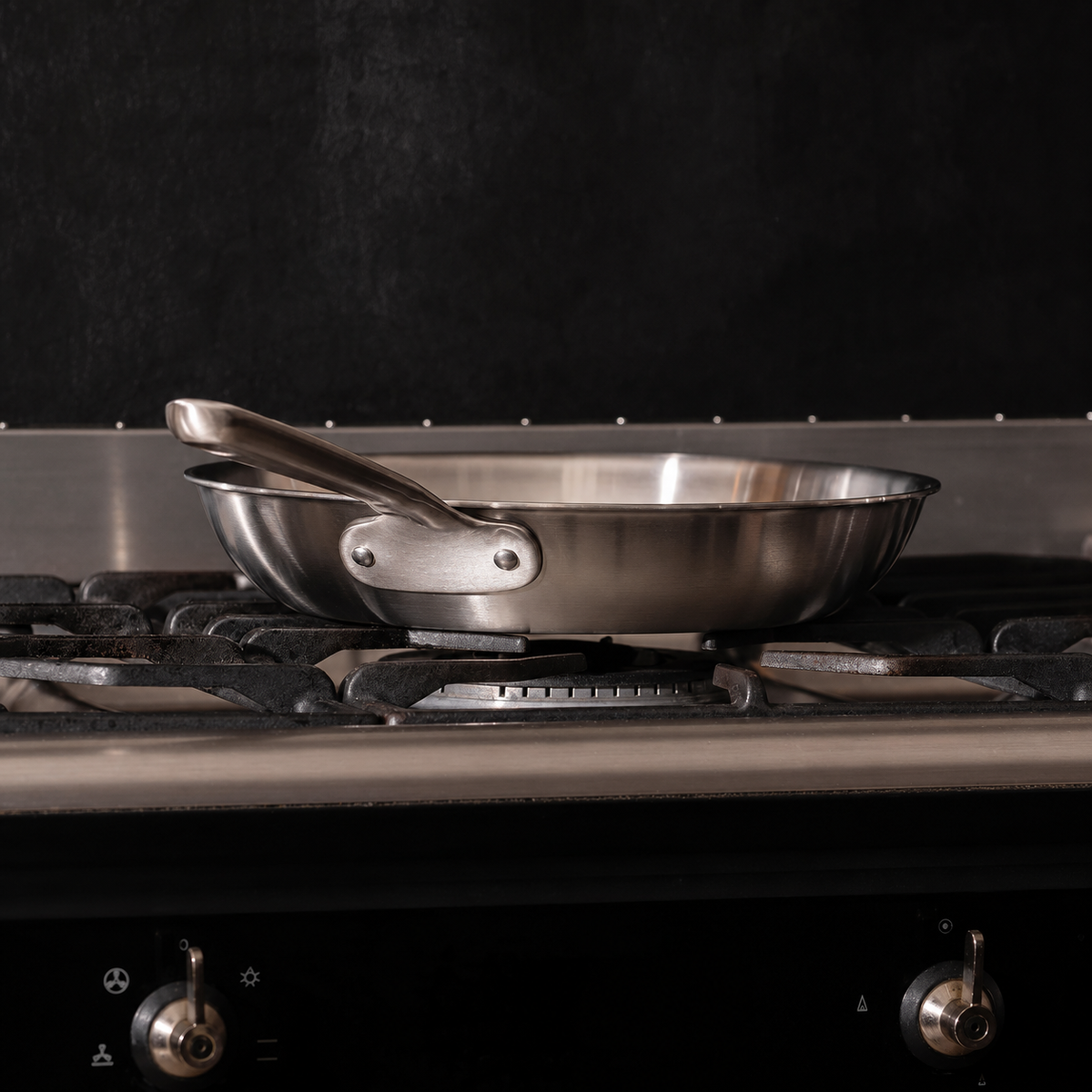 VEYUNA Stainless Steel Frying Pan Set – 3-Piece Cooking Set, Induction Ready