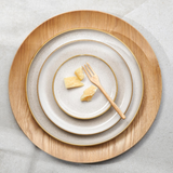 VEYUNA Dinnerware Set 18-Piece – Sand Ceramic Plates & Bowls for Dining