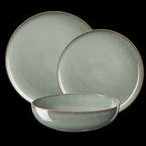 VEYUNA Dinnerware Set 18-Piece – Eucalyptus Plates & Bowls for Dining