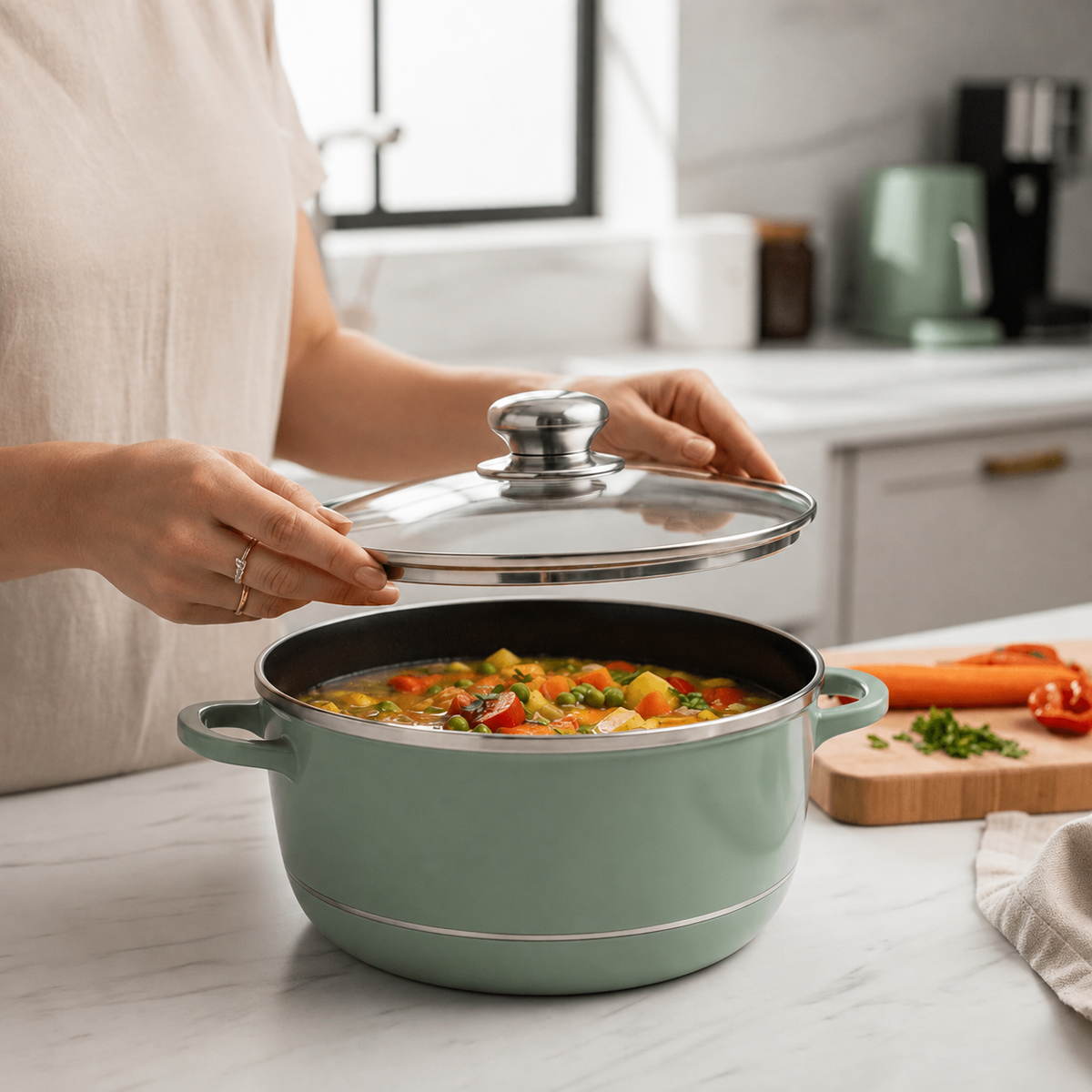 VEYUNA Cookware Set 6-Piece – Premium Pots for Homemade Food Prep