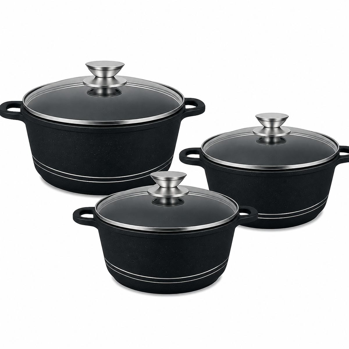 VEYUNA Granite Cookware Set – Nonstick Pots for Homemade Food Prep
