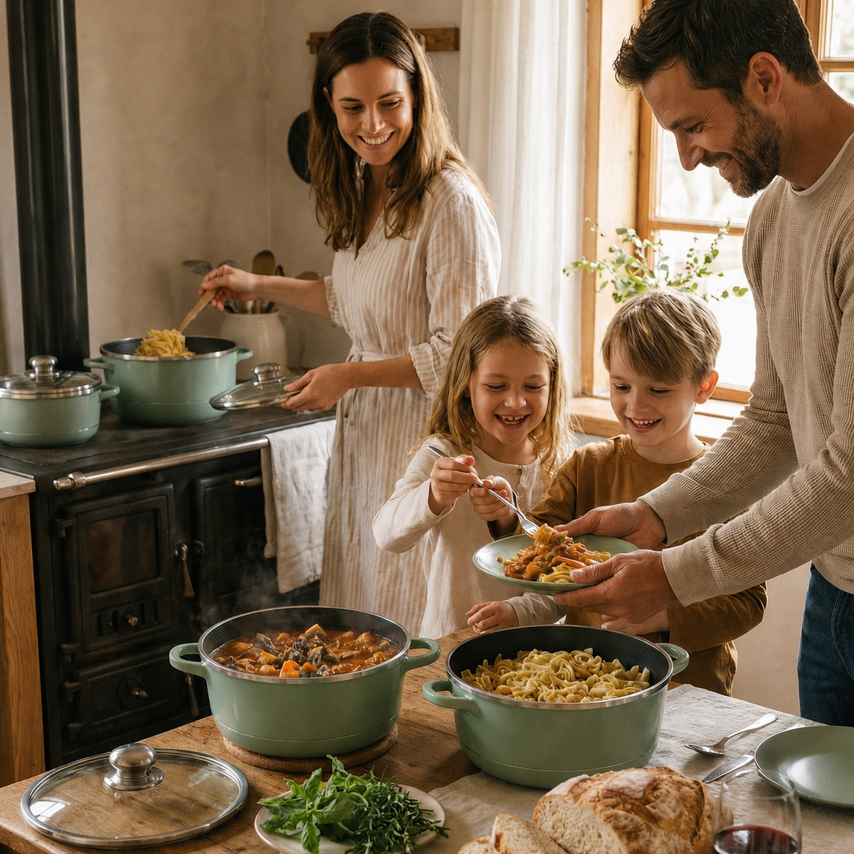 VEYUNA Cookware Set 6-Piece – Premium Pots for Homemade Food Prep