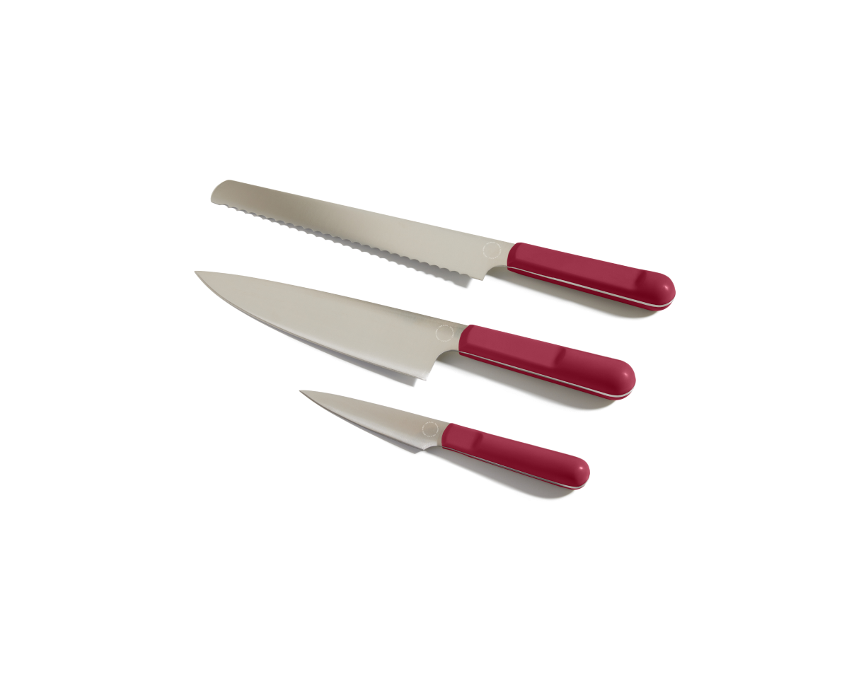 VEYUNA Knife Trio – 3-Piece High-Carbon Steel Food Prep Knife Set