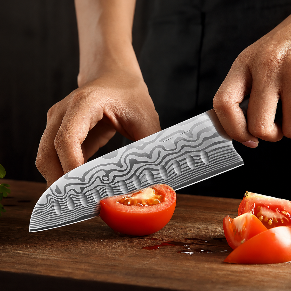 VEYUNA Santoku Knife – 7-Inch Japanese Powder Steel Food Prep Knife