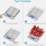 VEYUNA Digital Kitchen Scale – 500g Capacity, 0.01g Precision for Food Portions