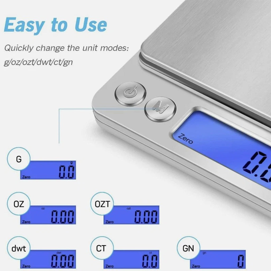 VEYUNA Digital Kitchen Scale – 500g Capacity, 0.01g Precision for Food Portions