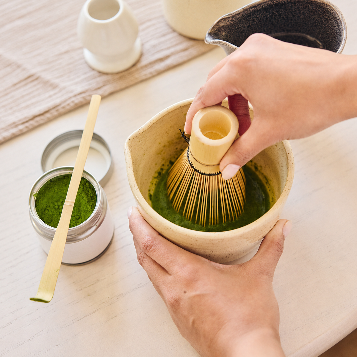 VEYUNA Matcha Tea Set – Ceremonial Matcha Kit with Bamboo Whisk, Bowl & Scoop, Home