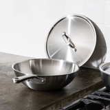 VEYUNA Stainless Steel Wok – 24cm Induction-Ready Cooking Pan