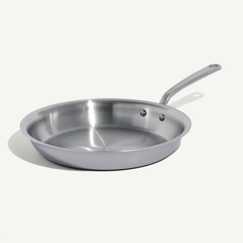 VEYUNA Stainless Steel Frying Pan – 12-Inch Tri-Ply Skillet, Induction Ready, Easy Clean, Home