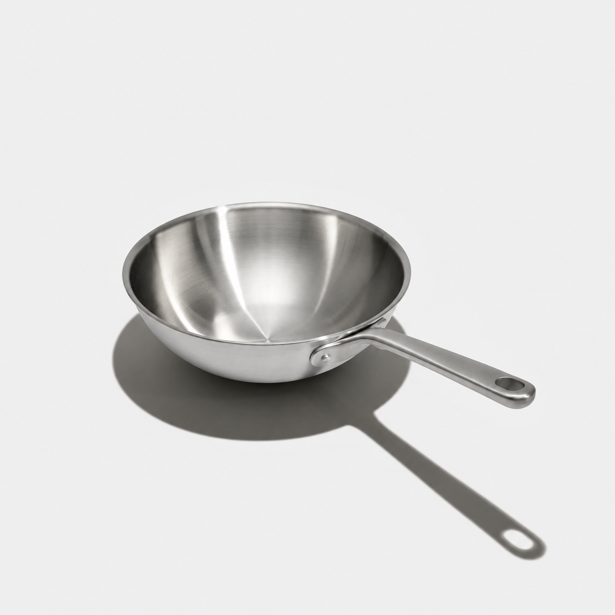 VEYUNA Stainless Steel Wok – 24cm Induction-Ready Cooking Pan