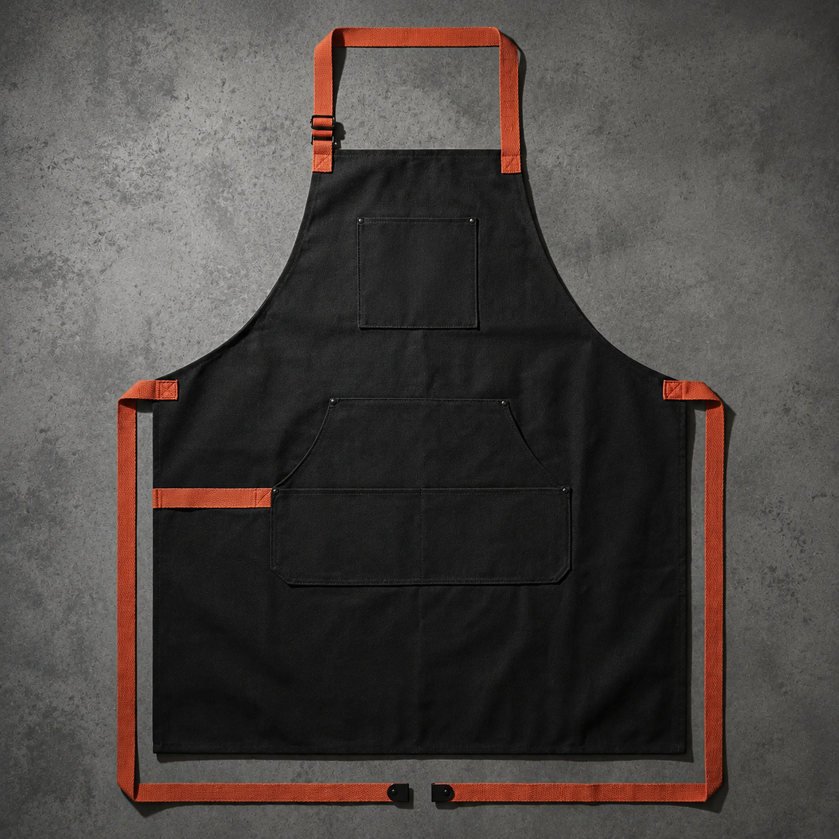 VEYUNA Meal Prep Apron – Ember Black, Adjustable Straps & Utility Pockets