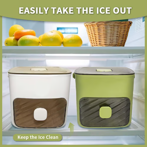 VEYUNA Ice Cube Tray Set – 48-Cube Ice Maker with Storage Box for Water & Treats