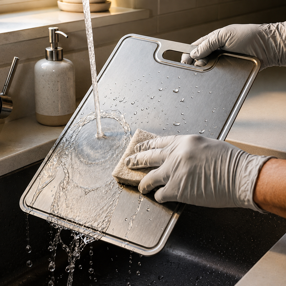 VEYUNA Titanium Cutting Board – Anti-Microbial Surface for Fresh Food Prep