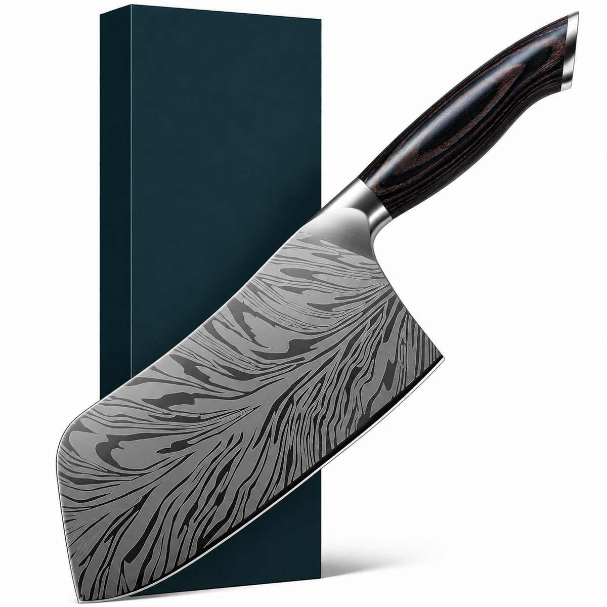 VEYUNA Cleaver Knife – 7-Inch Japanese Powder Steel Food, Meat & Vegetable Chopper