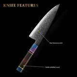 VEYUNA Chef Knife – 8" Damascus Steel Food Prep Knife, Razor-Sharp Blade