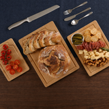 VEYUNA 3-Piece Bamboo Cutting Board Set, Grooved Food Prep Boards with Handles