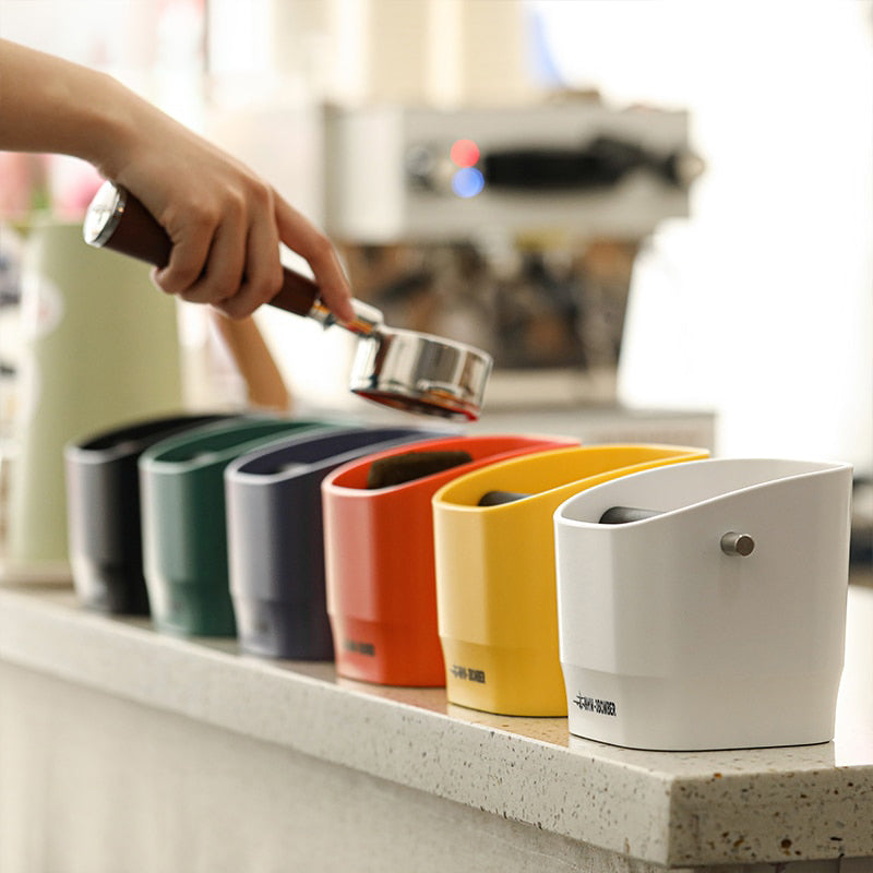 VEYUNA Espresso Knock Box, Compact Coffee Grounds Bin for Modern Homes