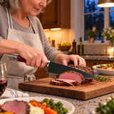VEYUNA 8-Inch Chef Knife Carbon-Coated Blade Full Tang with Ergonomic Handle