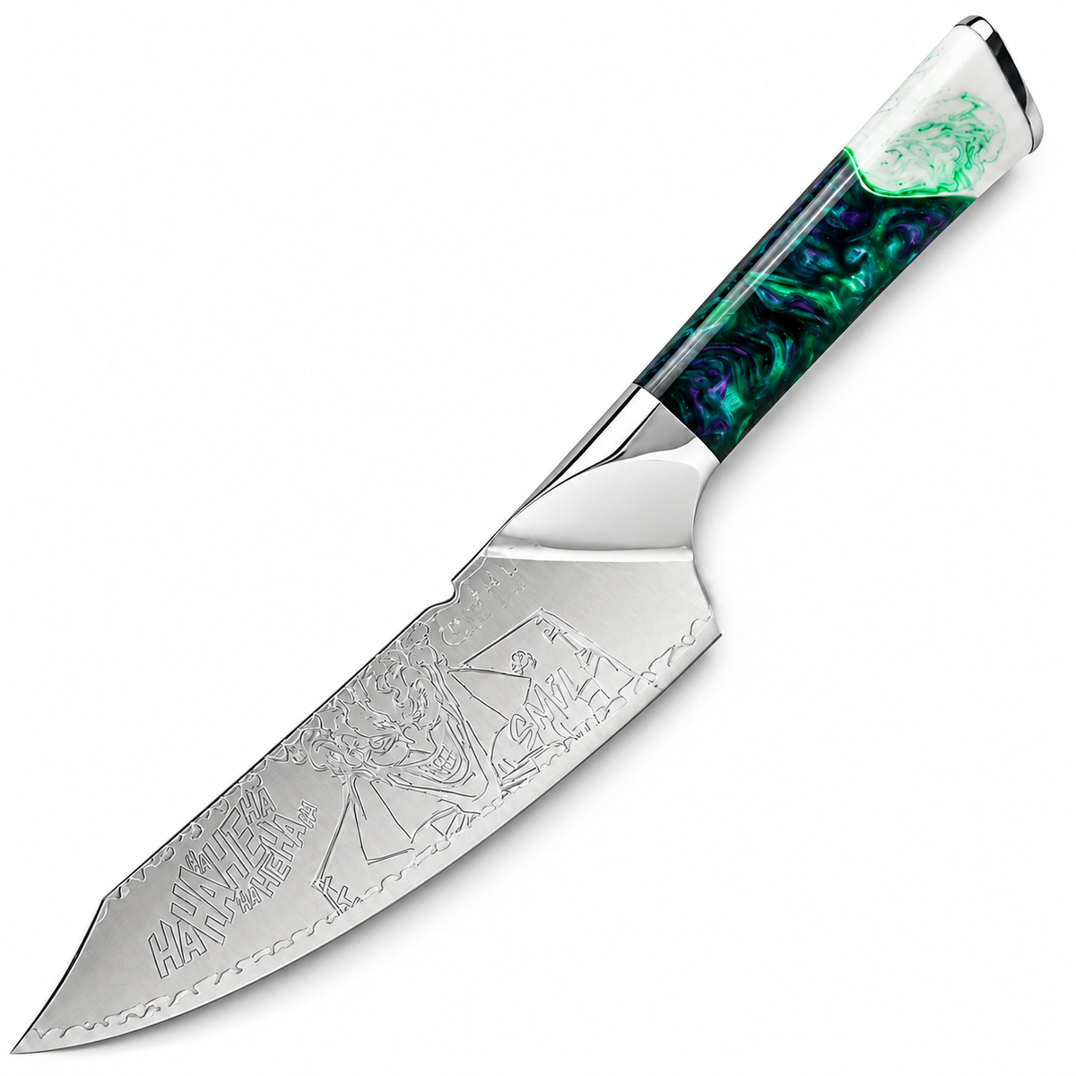 VEYUNA 8-Inch Chef Knife 5-Layer Stainless Steel Blade with Resin Handle