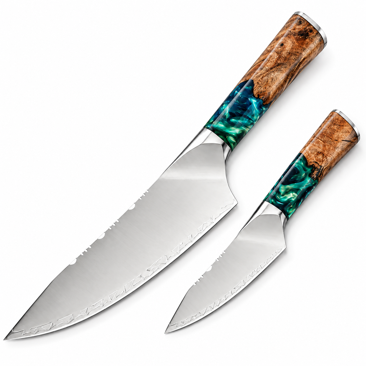 VEYUNA 2-Piece Kitchen Knife Set Chef & Paring Knives with Ergonomic Handles
