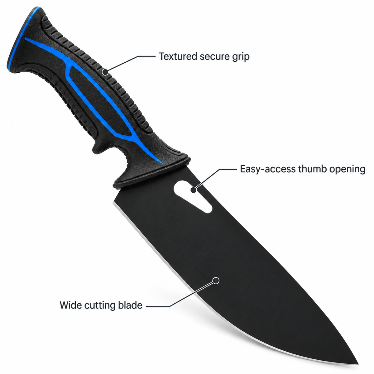VEYUNA 8-Inch Chef Knife NSF Certified Black Blade with Ergonomic Non-Slip Handle