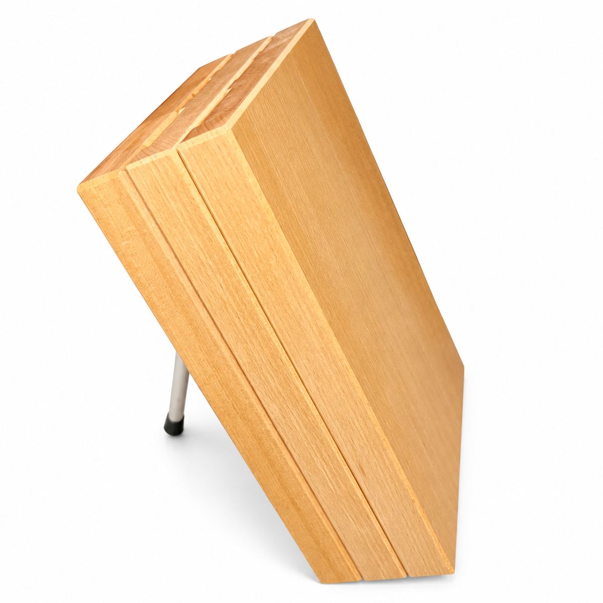 VEYUNA Knife Block - Beech Wood Storage Stand for Food Prep Knives