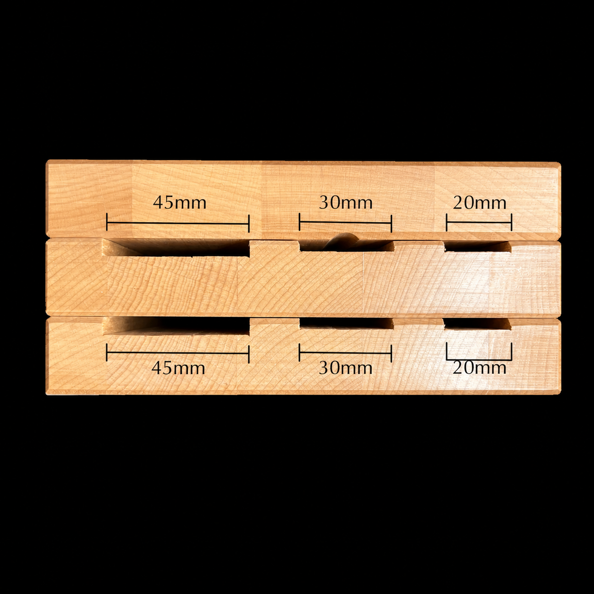VEYUNA Knife Block - Beech Wood Storage Stand for Food Prep Knives